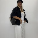 capospalla con bottone manica 3/4 botton